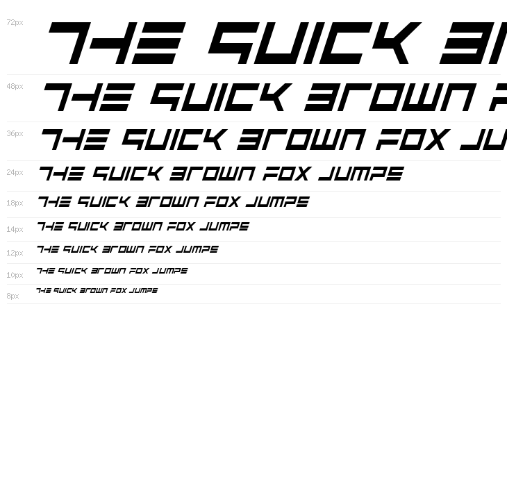 Avenger Condensed Italic Waterfall