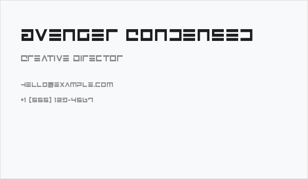 Avenger Condensed Business Card