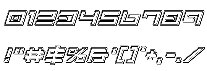 Avenger Engraved Italic Font OTHER CHARS