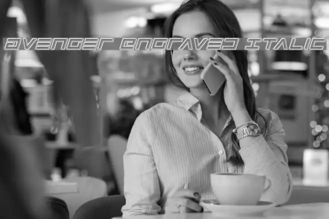 Avenger Engraved Italic Example 1