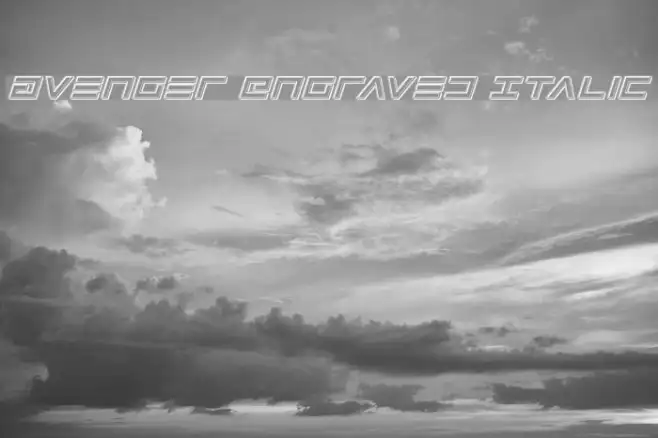 Avenger Engraved Italic Example 2