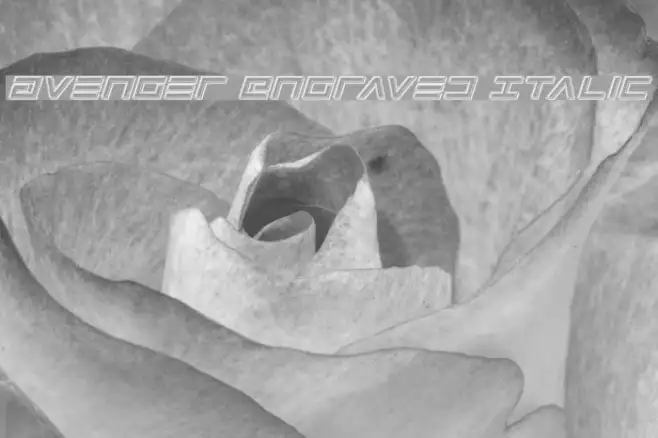 Avenger Engraved Italic Example 3