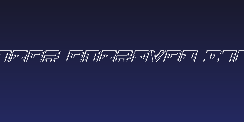 Avenger Engraved Italic Social Header