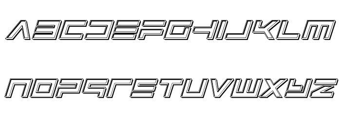 Avenger Engraved Italic Font LOWERCASE