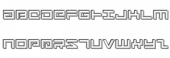 Avenger Engraved Schriftart Groß