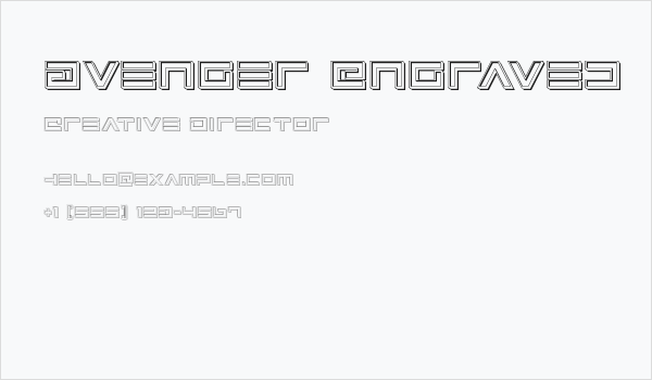 Avenger Engraved Business Card