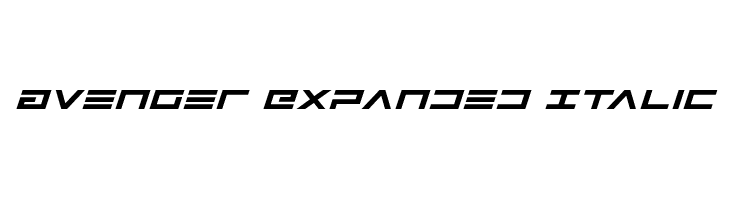 Avenger Expanded Italic  Free Fonts Download