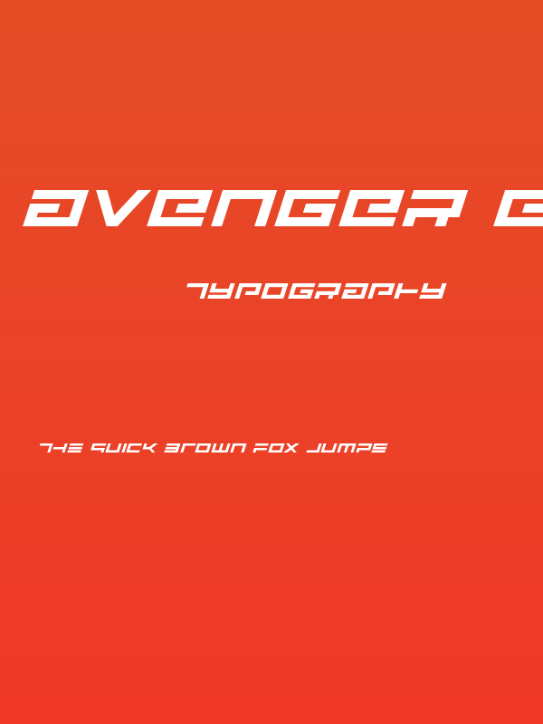 Avenger Expanded Italic Poster