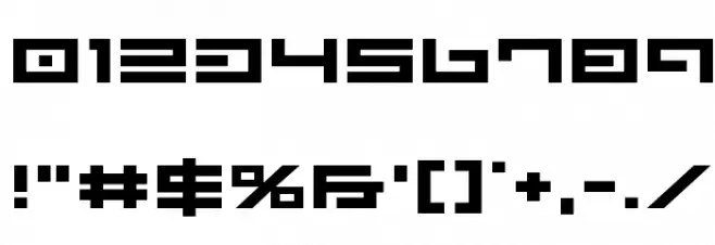 Avenger Expanded Font OTHER CHARS