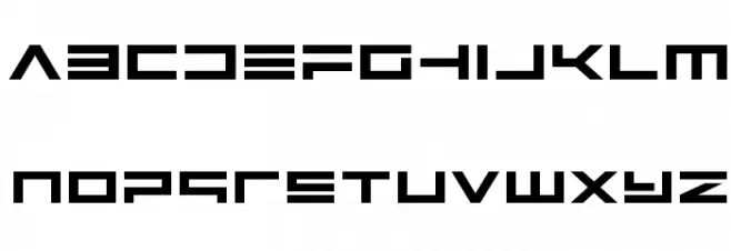 Avenger Expanded Schriftart Kleinbuchstaben