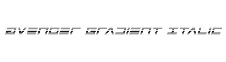 Avenger Gradient Italic  Frei Schriftart Herunterladen
