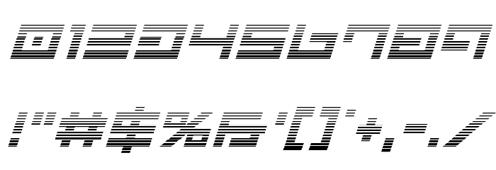 Avenger Gradient Italic Font OTHER CHARS