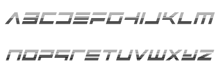 Avenger Gradient Italic Font LOWERCASE