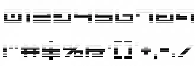 Avenger Gradient Font OTHER CHARS