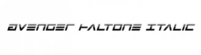 Avenger Haltone Italic  Frei Schriftart Herunterladen