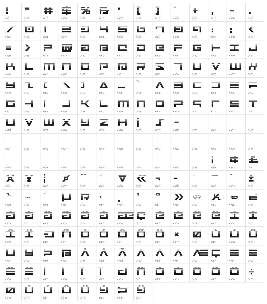 Avenger Haltone Character Map