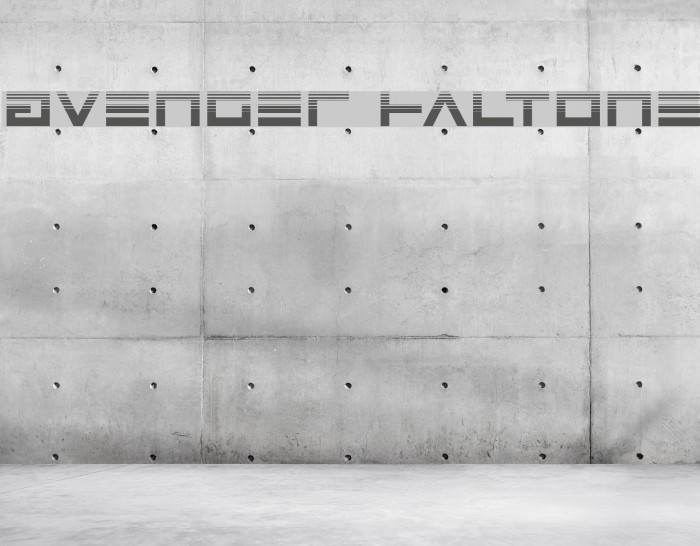 Avenger Haltone Font examples