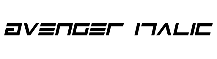 Avenger Italic  Скачать бесплатные шрифты