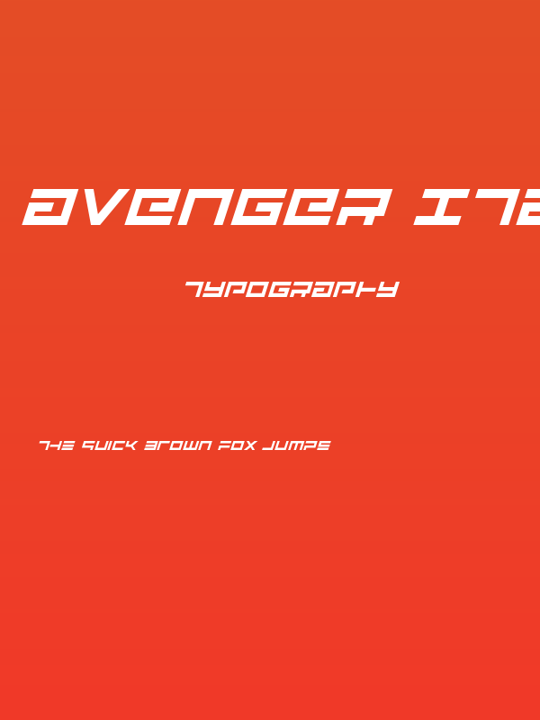 Avenger Italic Poster