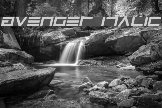 Avenger Italic Font examples