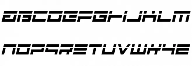 Avenger Laser Italic फ़ॉन्ट अपरकेस