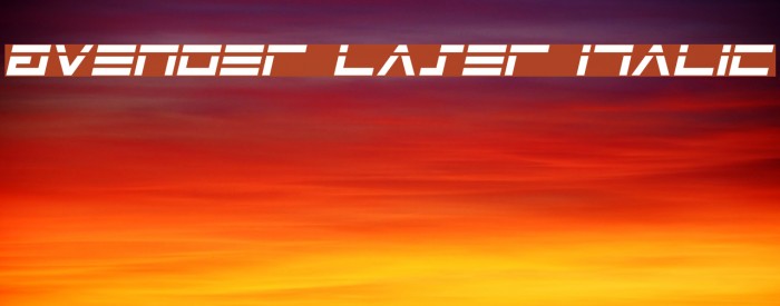 Avenger Laser Italic Font examples