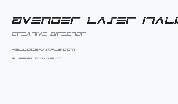 Avenger Laser Italic Business Card
