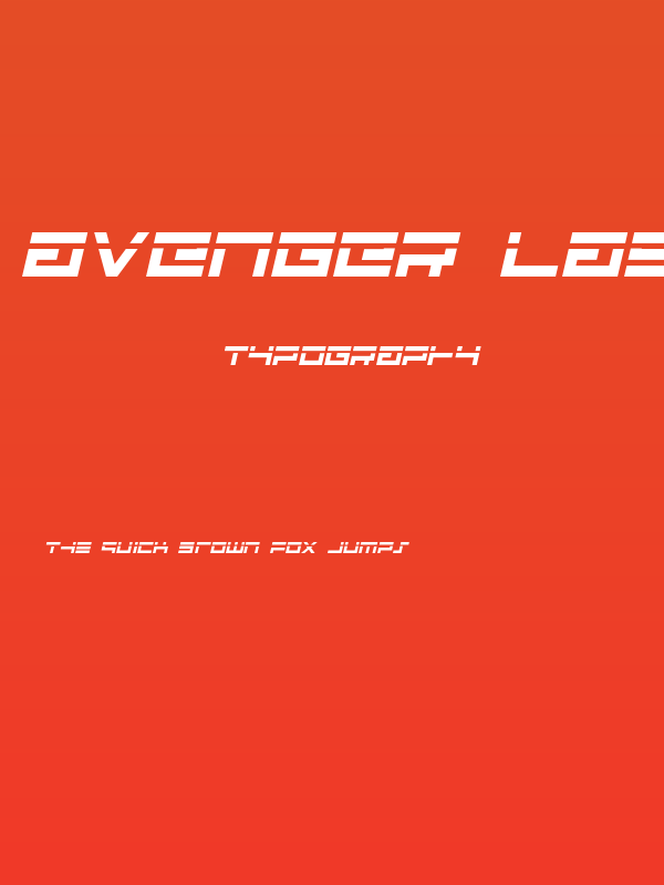 Avenger Laser Italic Poster