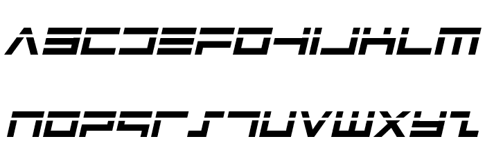 Avenger Laser Italic Font LOWERCASE