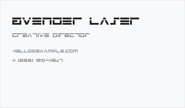 Avenger Laser Business Card