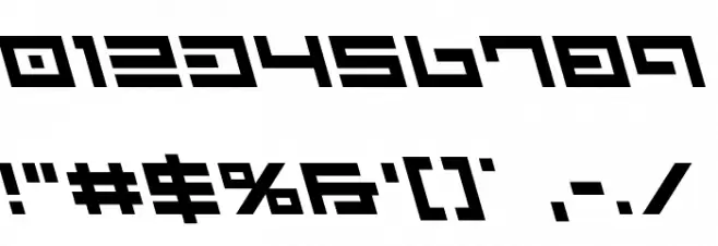 Avenger Leftalic Font OTHER CHARS