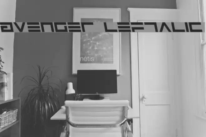 Avenger Leftalic Font examples