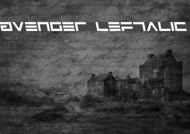 Avenger Leftalic Font examples