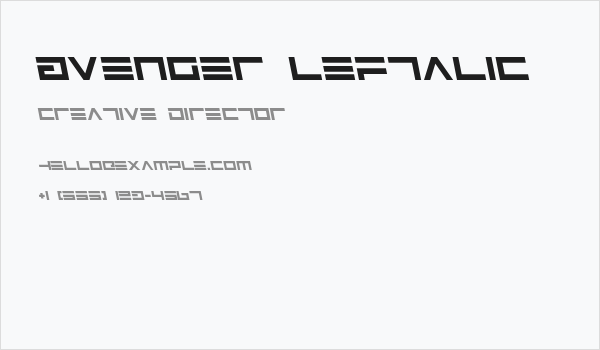 Avenger Leftalic Business Card