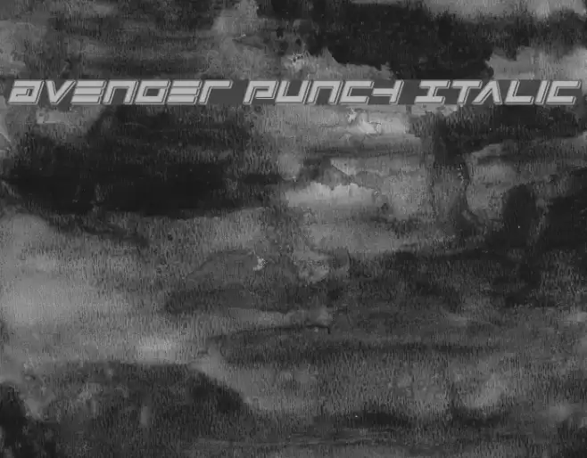 Avenger Punch Italic Font examples