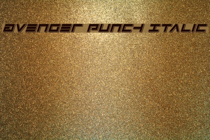 Avenger Punch Italic Example 2