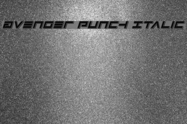 Avenger Punch Italic Font examples