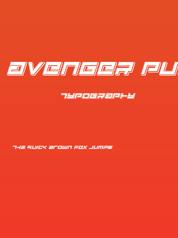 Avenger Punch Italic Poster