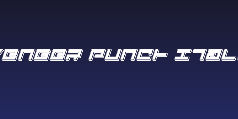Avenger Punch Italic Social Header