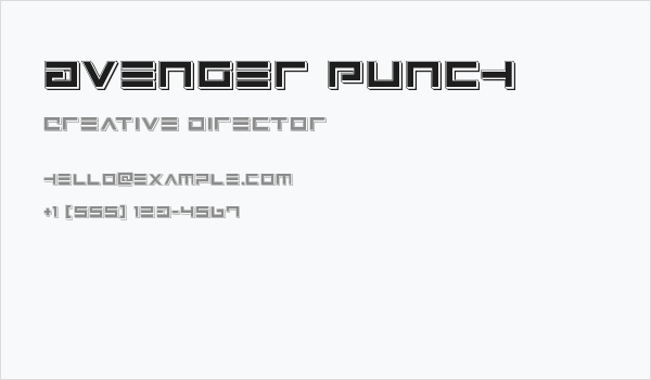 Avenger Punch Business Card