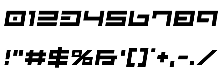 Avenger Semi-Italic Font OTHER CHARS