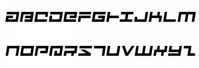 Avenger Semi-Italic Schriftart Groß