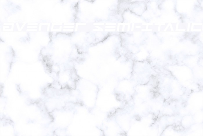 Avenger Semi-Italic Font examples