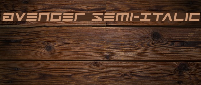 Avenger Semi-Italic Font examples