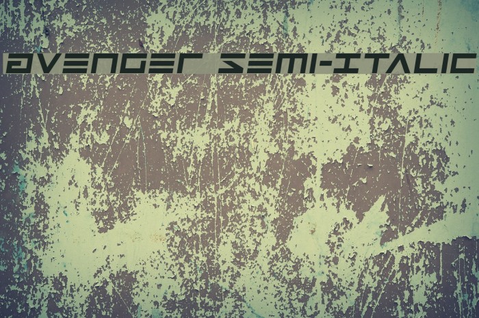 Avenger Semi-Italic Font examples