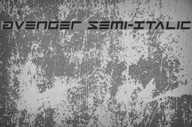 Avenger Semi-Italic Example 3