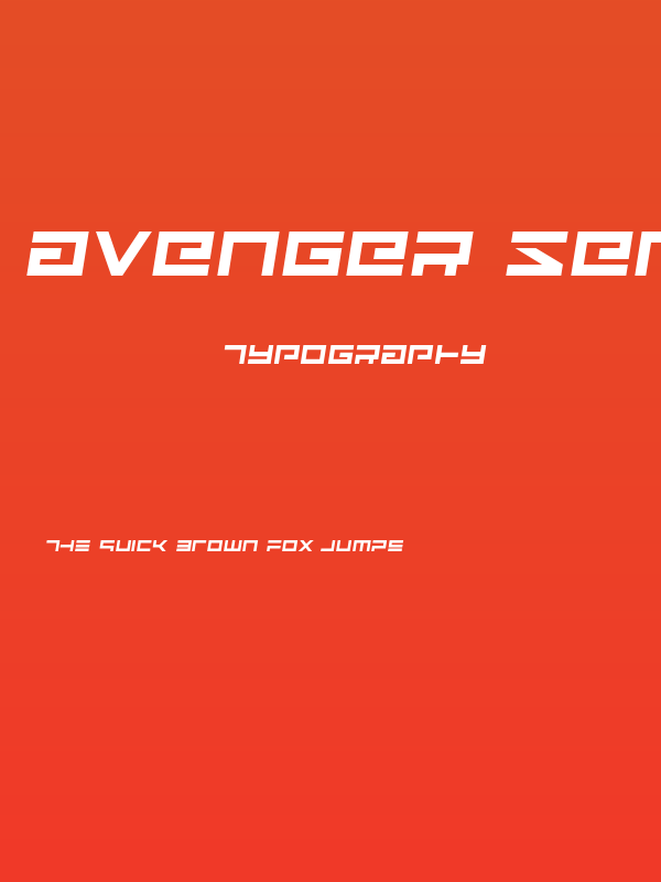 Avenger Semi-Italic Poster