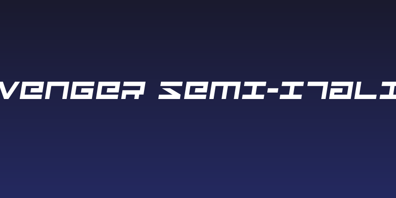 Avenger Semi-Italic Social Header