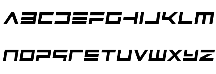 Avenger Semi-Italic Font LOWERCASE