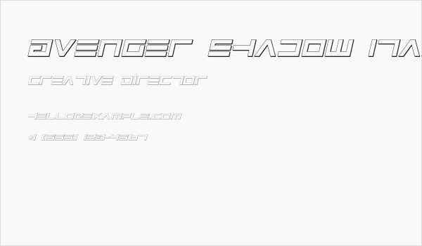 Avenger Shadow Italic Business Card